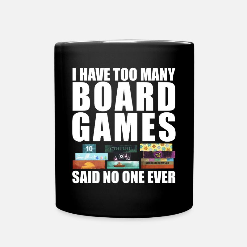 Trop de jeux de société dicton drôle - Mug uni - noir