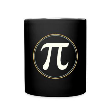 π en cercle – L’élégance des constantes - Mug uni - noir - Devant