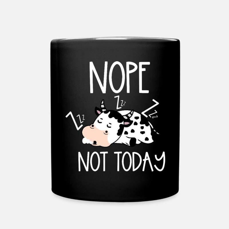 Non, pas aujourd’hui, vache - Mug uni - noir
