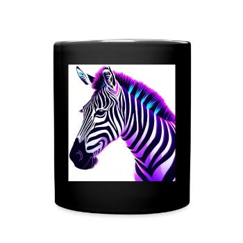 Œuvre d’art zébrée néon pour des vêtements accrocheurs - Mug uni - noir - Devant
