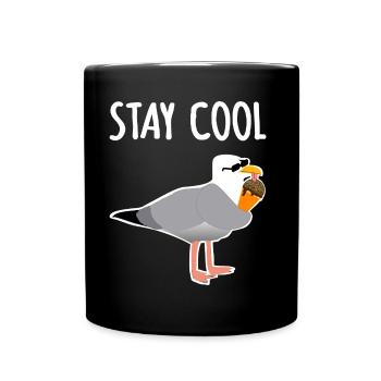 Restez au frais - Mug uni - noir - Devant
