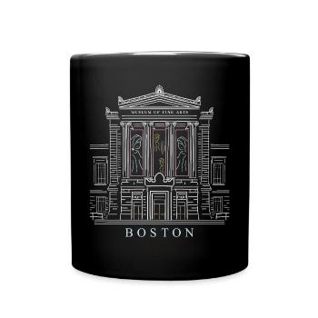 Boston, Handzeichnung Kunstmuseum, USA - Tasse einfarbig - Schwarz - Vorne