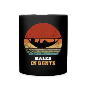 Maler Rente Ruhestand Ruheständler Rentner - Tasse einfarbig - Schwarz - Vorne
