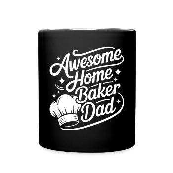 Super Baker Papas Club Dad bakes best - Full Colour Mug - black - Front