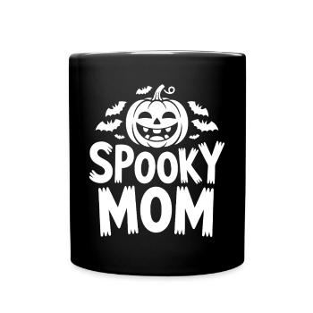 Spooky Mom - Mamas Halloween Shirt - Tasse einfarbig - Schwarz - Vorne