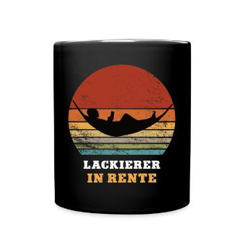 Lackierer Rente Ruhestand Ruheständler Rentner - Tasse einfarbig - Schwarz - Vorne