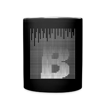 Futuristic pixel art of the letter A - Full Colour Mug - black - Front