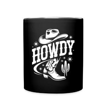 Howdy Country Dance Line Dance - Full Colour Mug - black - Front