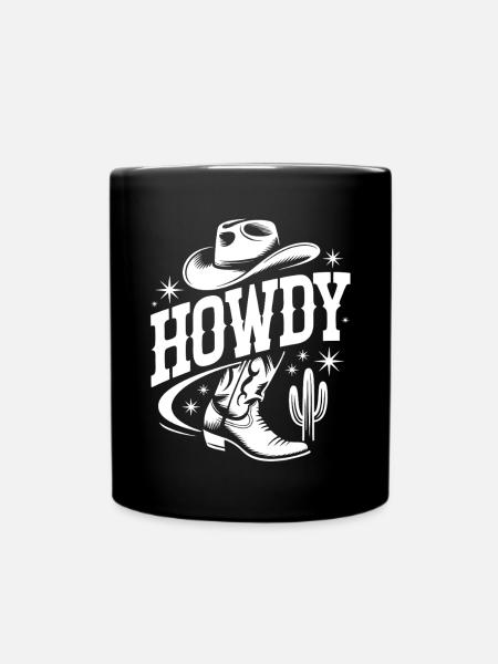 Howdy Country Dance Linedance - Tasse einfarbig - Schwarz