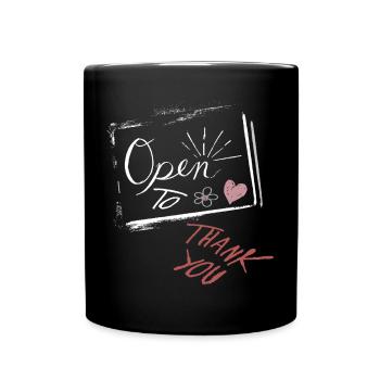 Thank You - Tasse einfarbig - Schwarz - Vorne