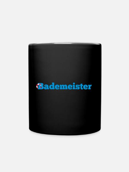 Bademeister - Tasse einfarbig - Schwarz