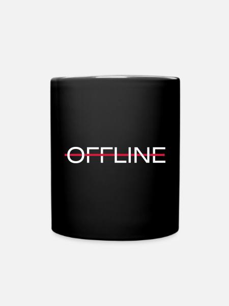 I'm offline - Full Colour Mug - black