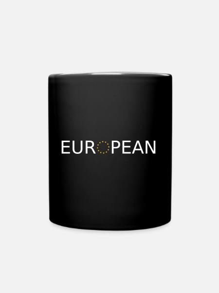 Europäer - Tasse einfarbig - Schwarz
