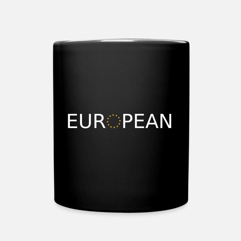 Europäer - Tasse einfarbig - Schwarz