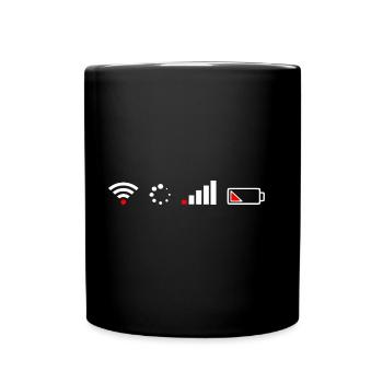Wi-Fi - Internet - Battery - Full Colour Mug - black - Front