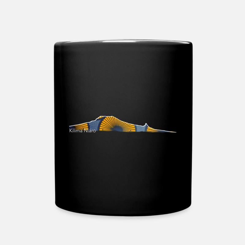Mt Kilimanjaro kitenge - Full Colour Mug - black