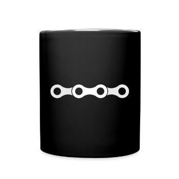 chain symbol chain bicycle bike cycling icon - Full Colour Mug - black - Front