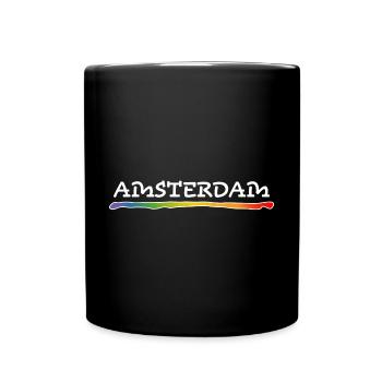 lhbt - Rainbow Amsterdam LGBT lgbtqi queer - Mug uni - noir - Devant