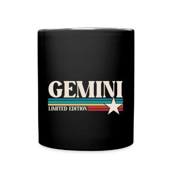 Sternzeichen Zwillinge - Tasse einfarbig - Schwarz - Vorne