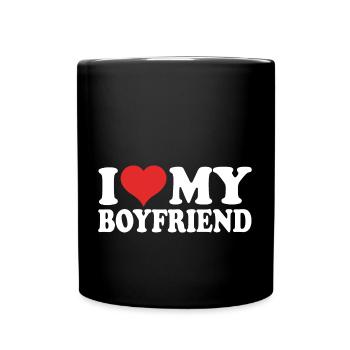 J’aime mon petit ami - Mug uni - noir - Devant