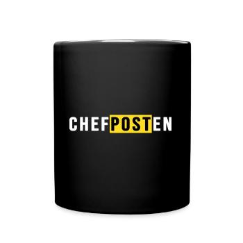 post postbote flaschenpost "chefposten" - Tasse einfarbig - Schwarz - Vorne