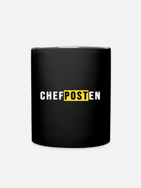 post postbote flaschenpost "chefposten" - Tasse einfarbig - Schwarz