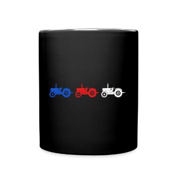 Traktorfahrer Traktor-oldie regelt Ernte Erntezeit - Tasse einfarbig - Schwarz - Vorne