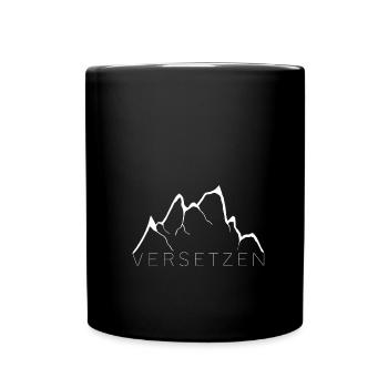 berge versetzen mat 17.21 - (weiß) - Tasse einfarbig - Schwarz - Vorne