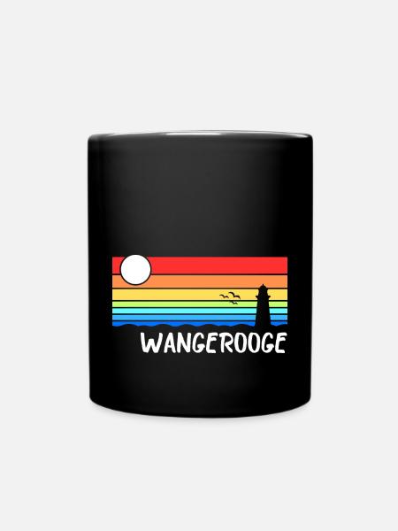 Wangerooge Nordsee Leuchtturm Urlaub - Tasse einfarbig - Schwarz