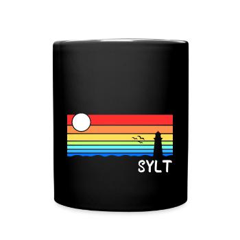 Sylt Nordsee Nordfriesische Insel Geschenk - Tasse einfarbig - Schwarz - Vorne