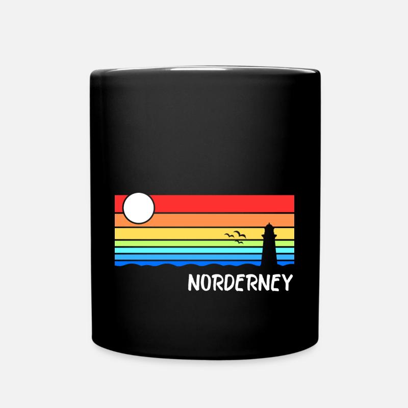 Norderney Nordsee Ostfriesische Insel Geschenk - Tasse einfarbig - Schwarz