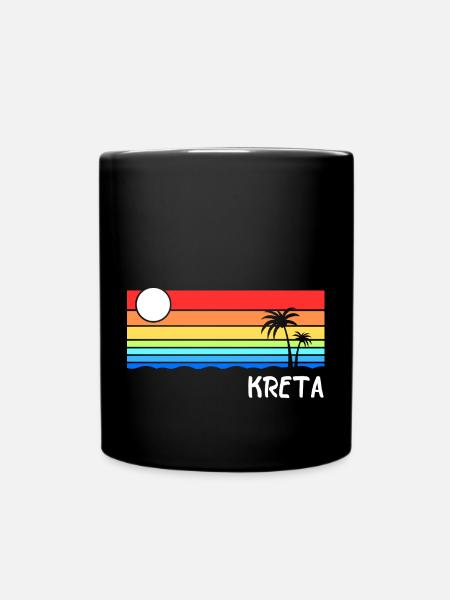 Kreta Griechenland Insel Urlaub Idee - Tasse einfarbig - Schwarz