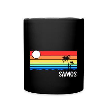 Samos Griechenland Insel Urlaub Idee - Tasse einfarbig - Schwarz - Vorne