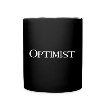 Optimist - Tasse einfarbig - Schwarz - Vorne