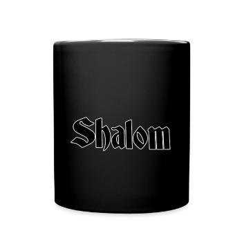 Shalom - Tasse einfarbig - Schwarz - Vorne