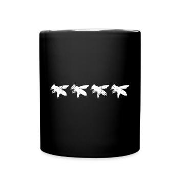 Croquis rétro d’abeille mellifère - Mug uni - noir - Devant