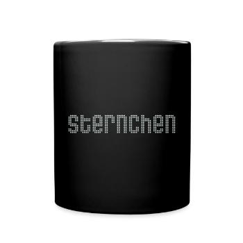 Sternchen - Tasse einfarbig - Schwarz - Vorne