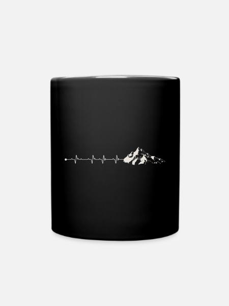 Mountain Pulse Abenteuer T-Shirt - Tasse einfarbig - Schwarz