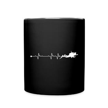 Plongée sous-marine Heartbeat - Mug uni - noir - Devant