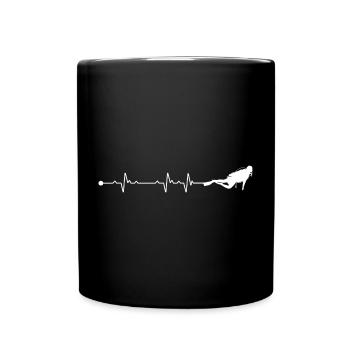 Heartbeat Runner Silhouette - Full Colour Mug - black - Front
