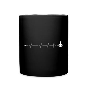 Avion à réaction Heartbeat - Mug uni - noir - Devant