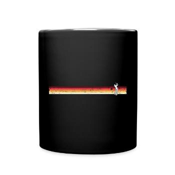 Retro Sonnenuntergang Tanz Silhouette - Tasse einfarbig - Schwarz - Vorne
