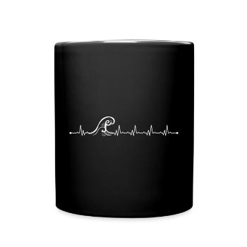 Onde de battement de cœur - Mug uni - noir - Devant