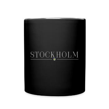 Stockholm Stil Design T-Shirt - Tasse einfarbig - Schwarz - Vorne