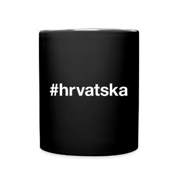 HRVATSKA Croatia Kroatien Hashtag - Tasse einfarbig - Schwarz - Vorne