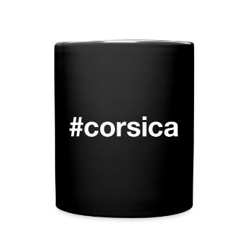 CORSICA Hashtag Korsika - Tasse einfarbig - Schwarz - Vorne