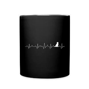Graphique du pouls du rythme cardiaque du chat - Mug uni - noir - Devant