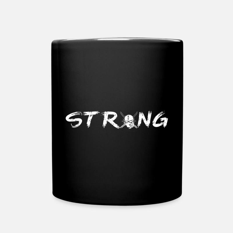 Strong Totenkopf - Tasse einfarbig - Schwarz