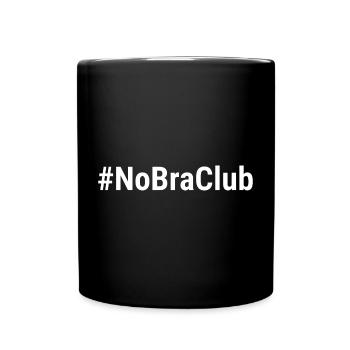NoBraClub Weiß - Tasse einfarbig - Schwarz - Vorne