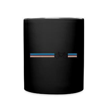 Road Bike Bike Retro Design - Full Colour Mug - black - Front